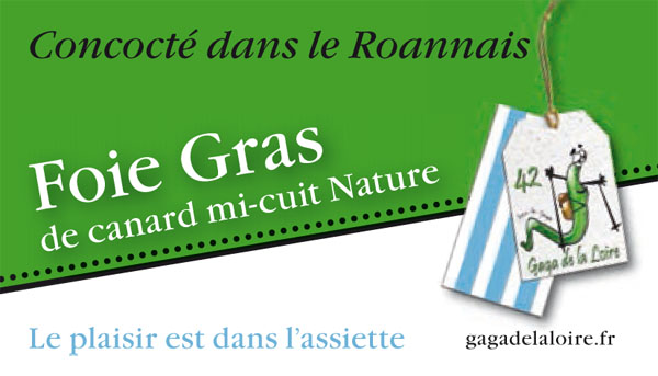 Carte de viste du foie gras naturel